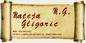 Mateja Gligorić vizit kartica